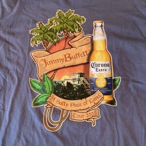 Vintage 2005 Jimmy Buffet Salty Piece of Land Tour Concert Tropical Shirt Men(L)